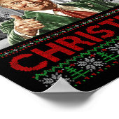 私はクリスマスサンタトランプのクリスマスのためおもしろいに家に帰る ポスター (角)