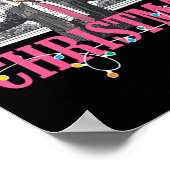 私はクリスマスサンタトランプのクリスマスのためおもしろいに家に帰る ポスター (角)