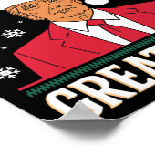 私はクリスマスサンタトランプクリスマスに家に帰るおもしろい ポスター (角)