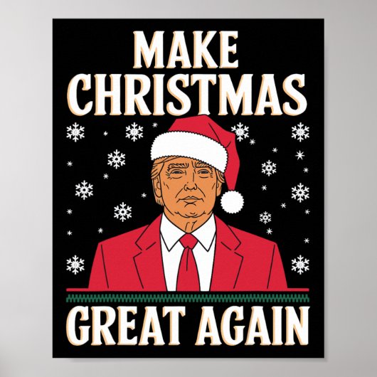 私はクリスマスサンタトランプクリスマスに家に帰るおもしろい ポスター (正面)