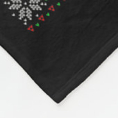 私はクリスマスサンタトランプクリスマスパジャマの家になる フリースブランケット (角)