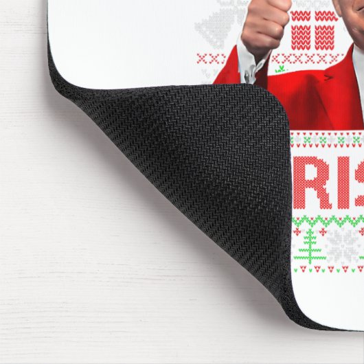 私はクリスマスサンタトランプクリスマスパジャマの家になる マウスパッド (コーナー)