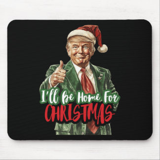 私はクリスマスサンタトランプクリスマスパジャマの家になる マウスパッド