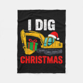 私はクリスマスショベルのクリスマスPjs幼児ボーイズKi フリースブランケット (正面)