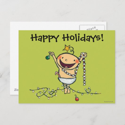 私はクリスマスツリーだ! シーズンポストカード (正面/裏面)