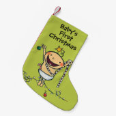 私はクリスマスツリーだ！ スモールクリスマスストッキング (正面 (吊り時))