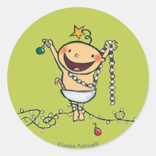 私はクリスマスツリーだ！ ラウンドシール (正面)