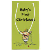 私はクリスマスツリーです! スモールペーパーバッグ (裏面)