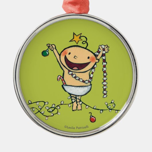 私はクリスマスツリーです! メタルオーナメント (正面)