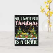 私はクリスマスツリーのクレーンライトが欲しい カード (黄色い花)