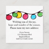 私はクリスマスツリーライトを動かしました エンクロージャーカード (裏面)