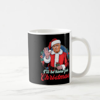 私はクリスマストランプクリスマスパジャマの家おもしろいに帰る コーヒーマグカップ