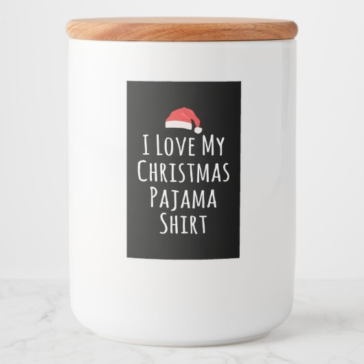 私はクリスマスパジャマシャツが大好き フードラベル (正面)