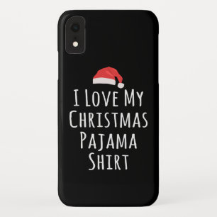 私はクリスマスパジャマシャツが大好き iPhone XRケース