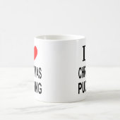 私はクリスマスプディングが大好き コーヒーマグカップ (中央)