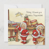 私はクリスマスベビーギフトセット、シャワー付属品 招待状 (正面)