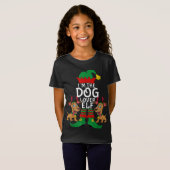 私はクリスマスペットの飼い主に合う犬の恋人小妖精や小人 Tシャツ (正面フル)