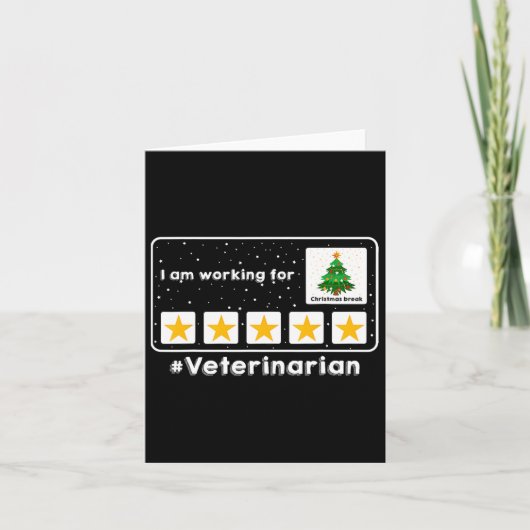 私はクリスマス休暇5セントで働いている獣医 カード (正面)