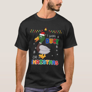 私はクリスマス動物の醜いクリスマスのためのアヒルが欲しい Tシャツ