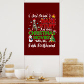 私はクリスマス映画を見たいアイリッシュ・ウルフハウンド ポスター (キッチン)