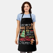 私はクリスマス映画を見て焼きたいメリー エプロン (着用した状態)