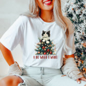 私はクリスマス猫Tシャツが欲しいことをする Tシャツ
