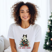 私はクリスマス猫Tシャツが欲しいことをする Tシャツ