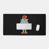 私はクリスマス走の小妖精や小人が好き デスクマット (キーボード&マウス)