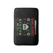 私はクリスマス野球の醜いクリスマスのために家に帰る バスマット (正面縦)