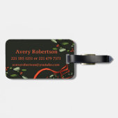 私はクリスマス・モノグラム「A」の旅行で名前を付けている ラゲッジタグ (裏面横)