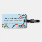 私はクリスマス・モノグラム「S」の旅行で名前を付けている ラゲッジタグ (裏面横)