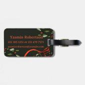 私はクリスマス・モノグラム「Y」の旅行で名前を付けている ラゲッジタグ (裏面横)