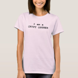 私はクリプトのオープナの赤いワイシャツの版です Tシャツ