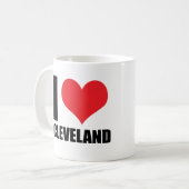 私はクリーブランドが大好き コーヒーマグカップ (正面左)