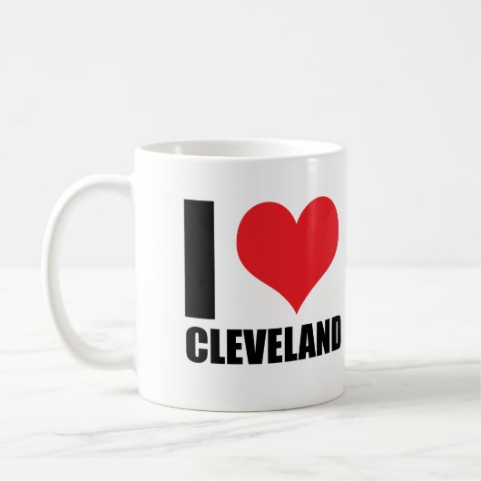 私はクリーブランドが大好き コーヒーマグカップ (左)