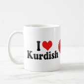 私はクルドを愛します コーヒーマグカップ (左)