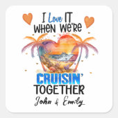 私はクルーズインの一緒のクルーズの時それが大好き スクエアシール (正面)