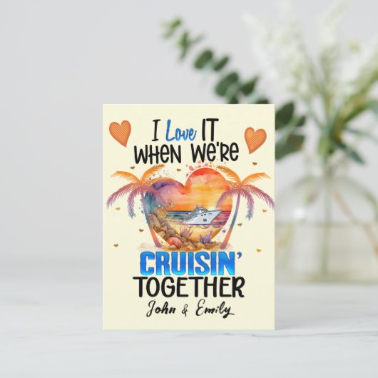 私はクルーズインの一緒のクルーズの時それが大好き ポストカード (スタンド正面)