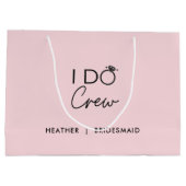 私はクルーブライダルパーティバチェロレッテの好意 ラージペーパーバッグ (裏面)