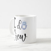 私はクルー結婚のブライダルシャワー コーヒーマグカップ (正面左)