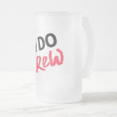 私はクルー結婚の曇りグラスビアマグをする フロストグラスビールジョッキ (正面右)