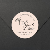 私はクルー結婚式パーティーのギフトの好意赤面ピンク ラウンドシール