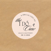 私はクルー結婚式パーティーのギフトの好意赤面ピンク ラウンドシール