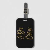 私はクルーbridesmaidゴールドフォイル荷物バッグラベル ラゲッジタグ (正面縦)