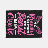 私はクレアトラックの通り獣の美しいだ フリースブランケット (正面(横))