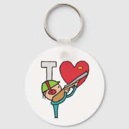 私はクレイピジョン射撃、 発砲 キーホルダー