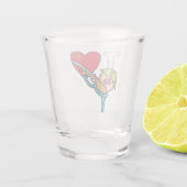 私はクレイピジョン射撃、 発砲 ショットグラス (裏面)