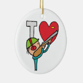 私はクレイピジョン射撃、 発砲 セラミックオーナメント (右)