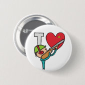 私はクレイピジョン射撃、 発砲 缶バッジ (正面&裏面)