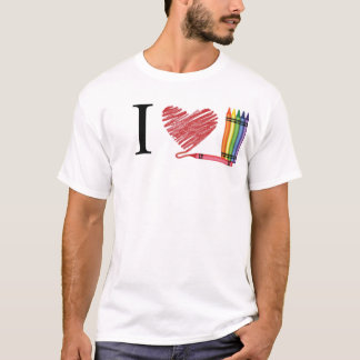 私はクレヨンを愛します Tシャツ